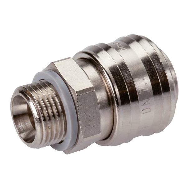 Schnellkupplung (NW7,2) G 1/2"(AG), Messing vernickelt