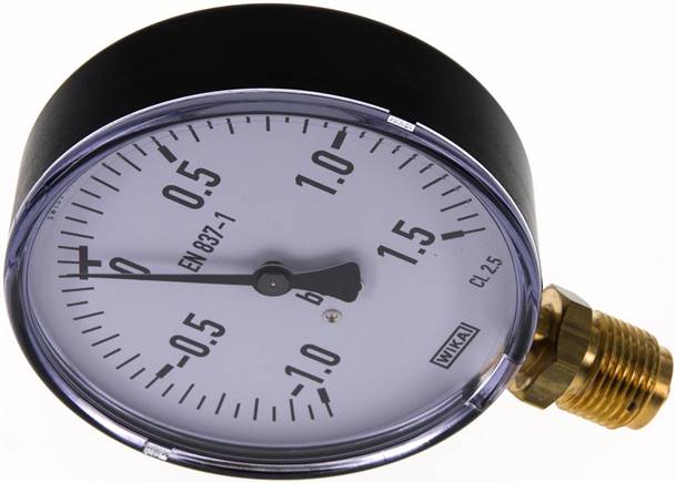 Manometer senkrecht, 100mm, -1 bis 1,5 bar