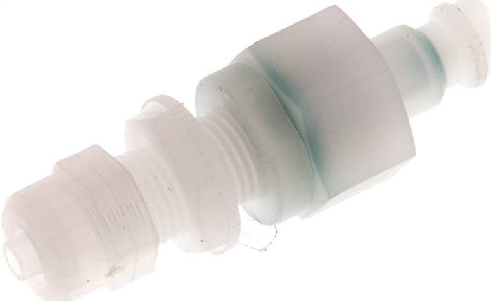 Schott-Kupplungsstecker (NW5) 6x4mm Schlauch, PVDF, beidseitig absperrend