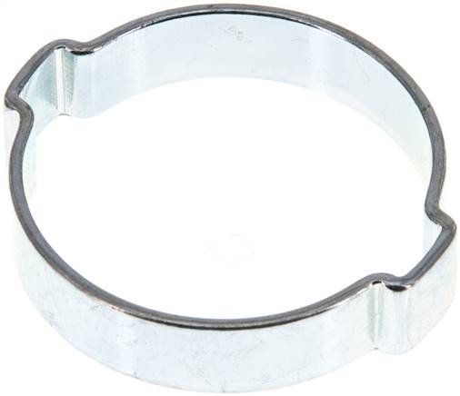 2-Ohr-Schlauchschelle 35 - 40mm, Stahl verzinkt (W1)