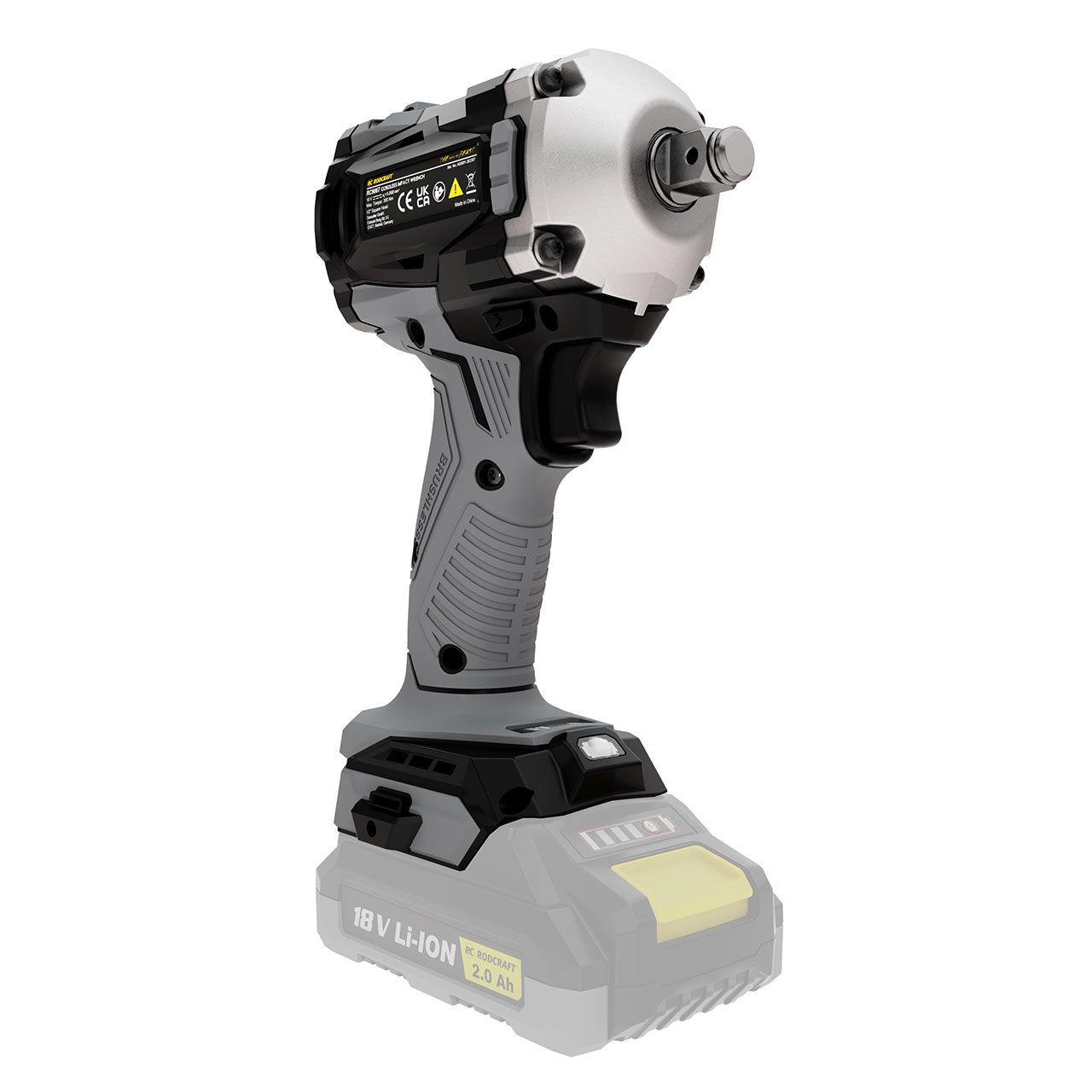 Rodcraft RC9067 Akku-Schlagschrauber "Mini eBeast", Vierkant 1/2 Zoll,  max. Lösemoment 500 Nm, LED-Licht, ohne Akku, ohne Ladegrät, im Karton