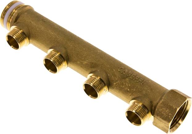 Verteilerrohr G 1"(IG/AG), Abgang 4 x G 1/2" (AG)