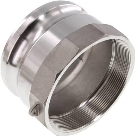 Kamlock-Stecker (A) Rp 4"(IG), Edelstahl (1.4408)