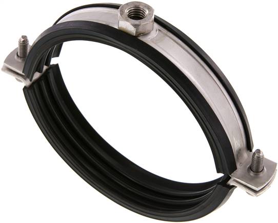 Rohrschelle, 108 - 116mm, 1.4404, mit Einlage, RS 116 G ES