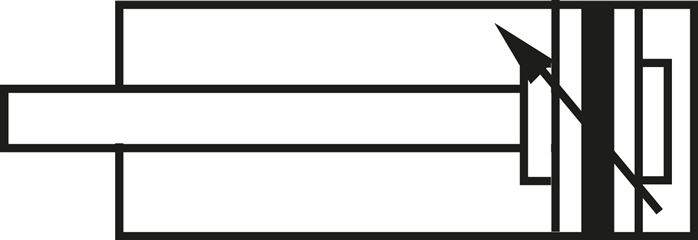 Rundzylinder, Kolben 32 mm, Hub 125 mm, Typ DSWPVM 32/125