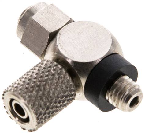 Drosselrückschlagventil M 5-4,3 x 3mm, zu- und abluftregelnd (C), Messing