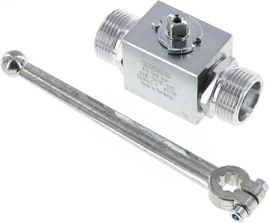 Hochdruck-Kugelhahn, Stahl, 20 S (M30x2), 0 bis 400bar