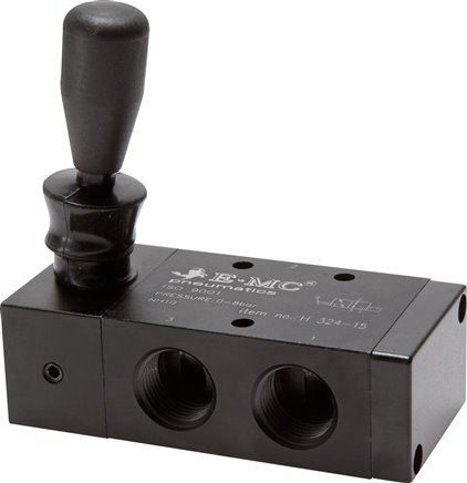 3/2-Wege Handhebelventil, Raste, G 1/2"