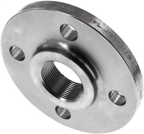 Gewindeflansch DN40-PN16 (DIN), Rp 1-1/2", DIN 2566, 1.4571
