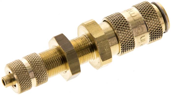 Schott-Schnellkupplung (NW2,7) 4,3x3mm Schlauch, Messing