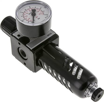 MULTIFIX Filterregler, G 1/4", 0,2 - 6bar, Baureihe 1, mit Schutzkorb