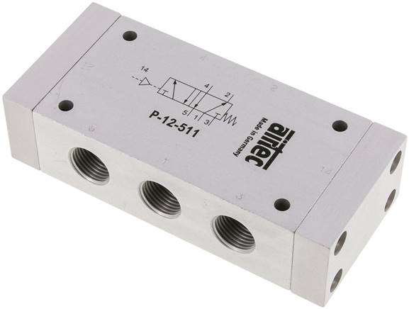 5/2-Wege Pneumatikventil mit Feder, G 1/2"