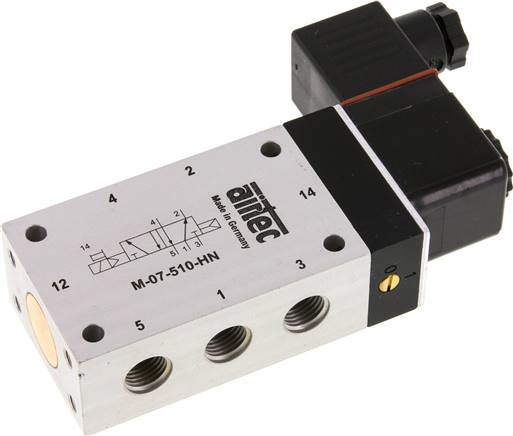 5/2-Wege Magnetventil, G 1/4", Luftfeder, 24 V= (ATEX), Versorgung aus eigensicheren Stromkreisen