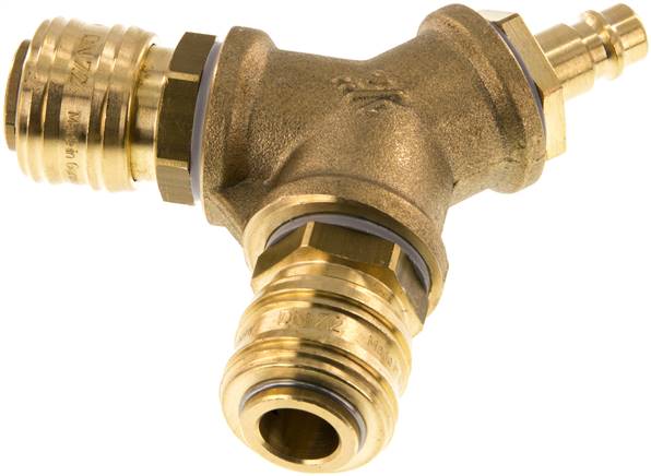 2-fach-Luftweiche mit Schnellkupplungen, Kuppl.-Stecker, 212