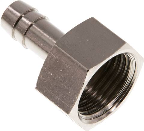 Aufschraub-Schlauchtülle G 1/2"-9 (3/8")mm, Messing vernickelt