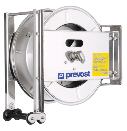Prevost Schlauchaufroller ohne Schlauch, für Niederdruck, offene Trommel, Edelstahl  DGONI