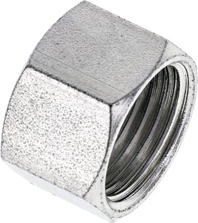 Überwurfmutter DN10, G 1/2", Bohrung 13,5mm, Stahl verz