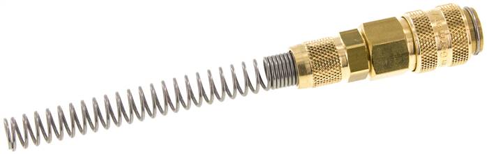 Schnellkupplung (NW5) 6x4mm Schlauch m. Knickschutz