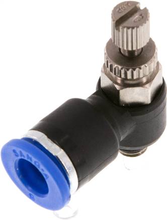 Winkel-Drosselrückschlagventil M 5-6mm,abluftregelnd (Standard)