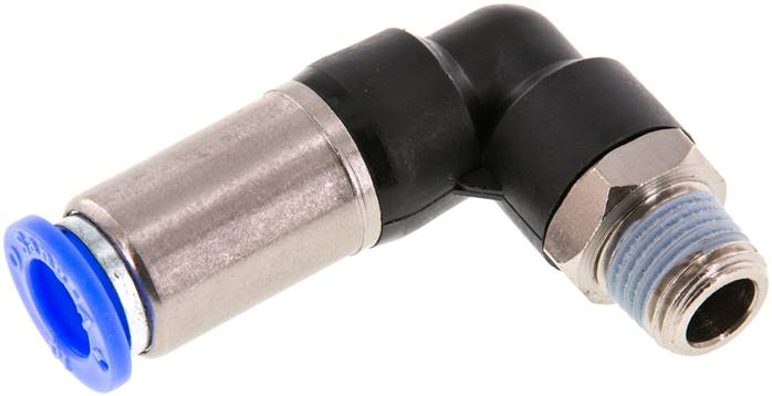 Winkel-Steckanschluss, selbstabsperrend R 1/4"-10mm