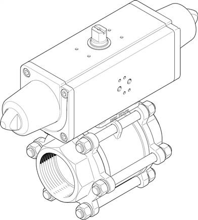 FESTO VZBA-3"-GG-63-T-22-F0710-V4V4T-PS180-R-90-4-C (1758078) Kugelhahn-Antriebseinheit