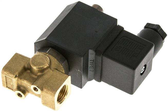 3/2-Wege Magnetventil G 1/4" stromlos geöffnet (NO) 24VAC