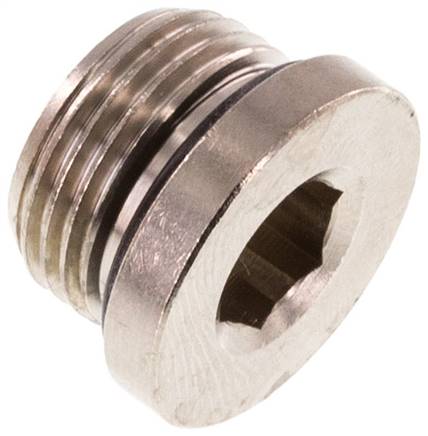 Verschlussstopfen Innenskt. G 3/8", Messing vernickelt