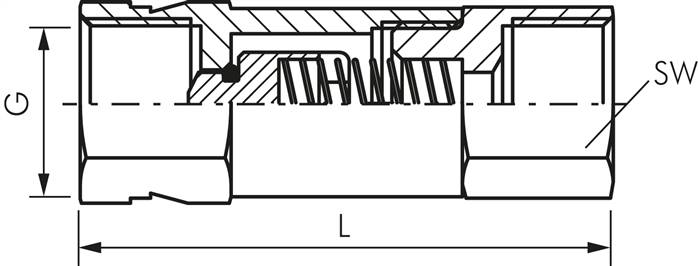 Rückschlagventil (Messing) G 3/4" (AG), PN 16