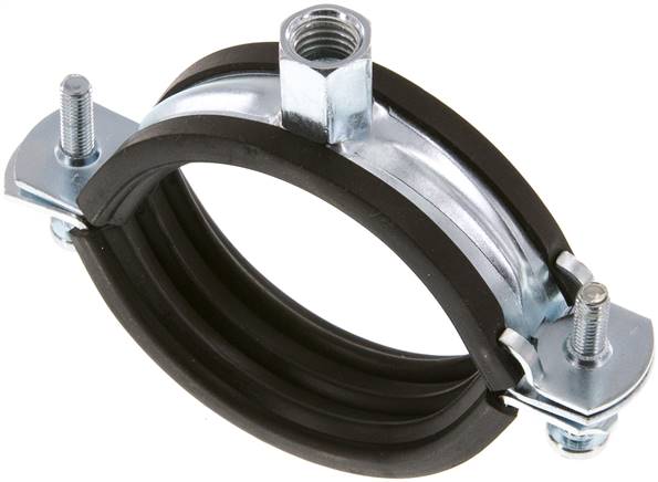 Rohrschelle 55 - 61mm,Stahl verzinkt mit Einlage, FISCHER