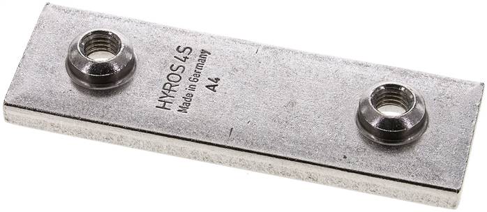 Anschweißplatte, Edelstahl, Baugröße 4, schwere Baureihe