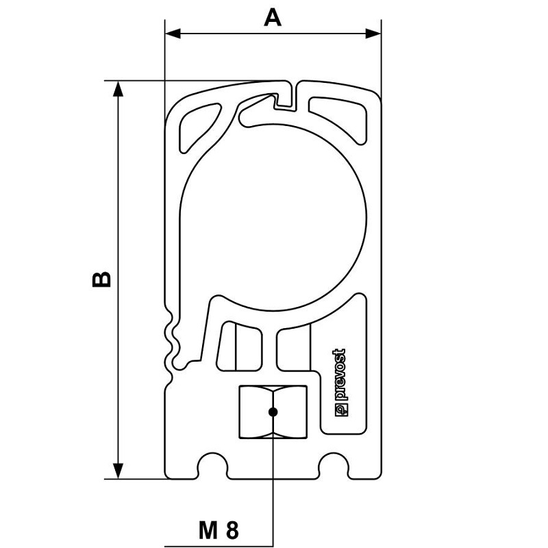 PREVOST-HALTEKLEMME für Rohr mit außen-Ø = 25