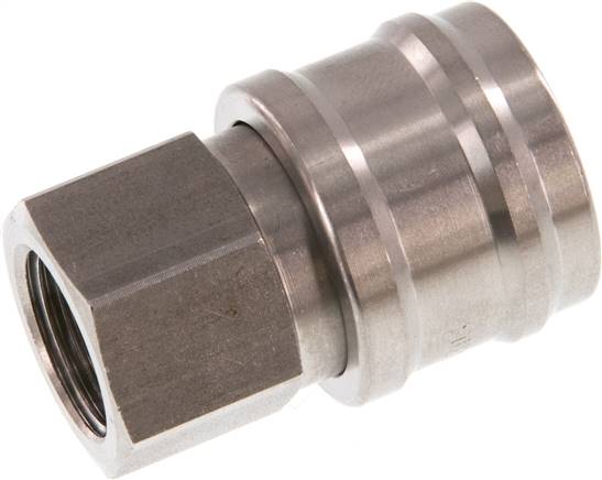 Schnellkupplung (NW7,2) G 3/8"(IG), Edelstahl, für Stecker beidseitig absperrend