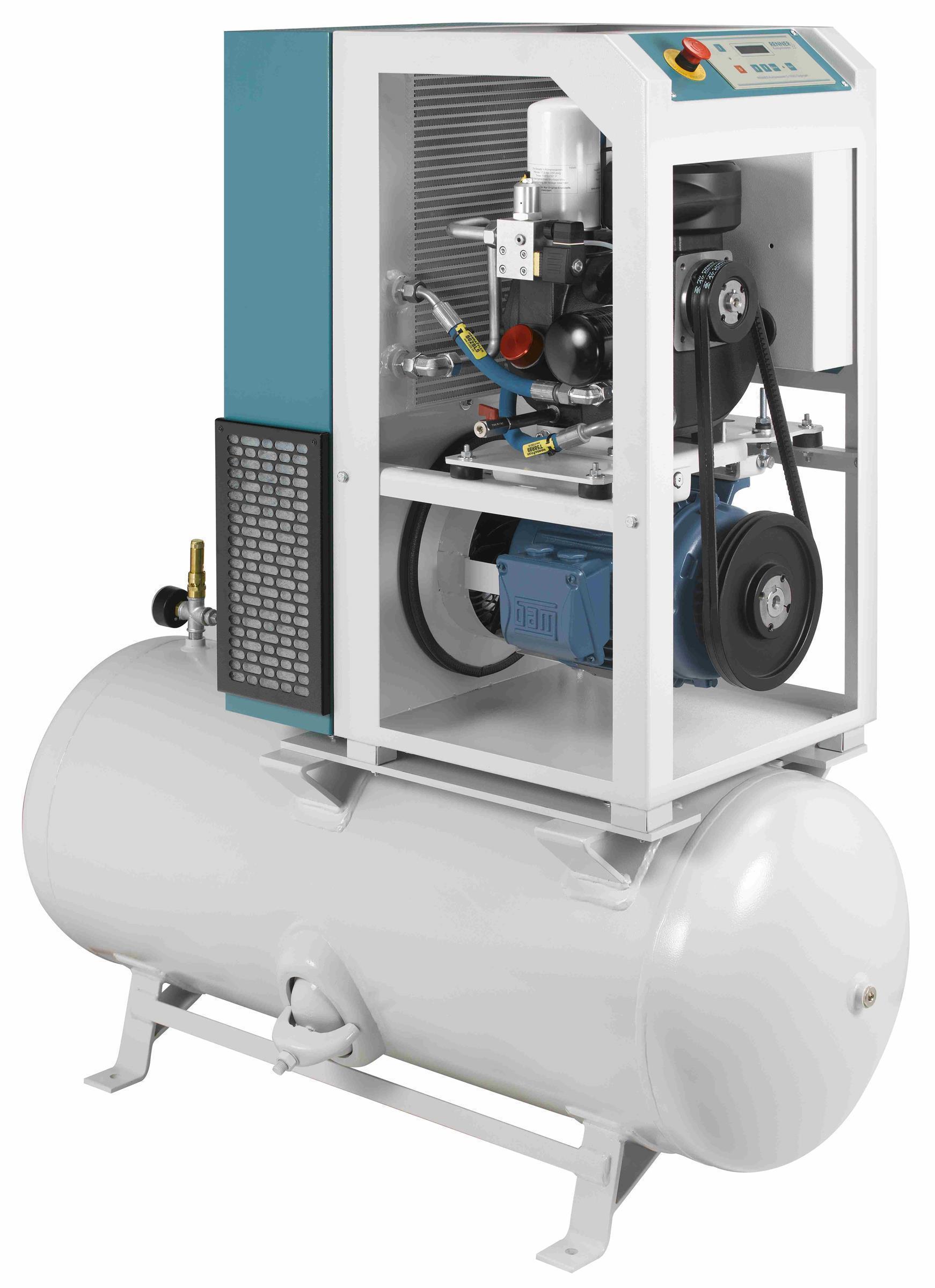 RENNER-Kompressor RSDF-PRO 5,5 auf 250 Liter Behälter- frequenzgeregelter Schraubenkompressor