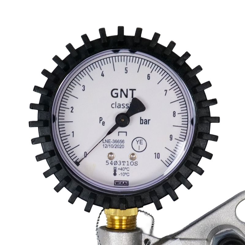 Pistola gonfiaggio pneumatici - CALIBRATO con tubo da 37 cm + set di adattatori da 4 pezzi | Vincitore qualità-prezzo