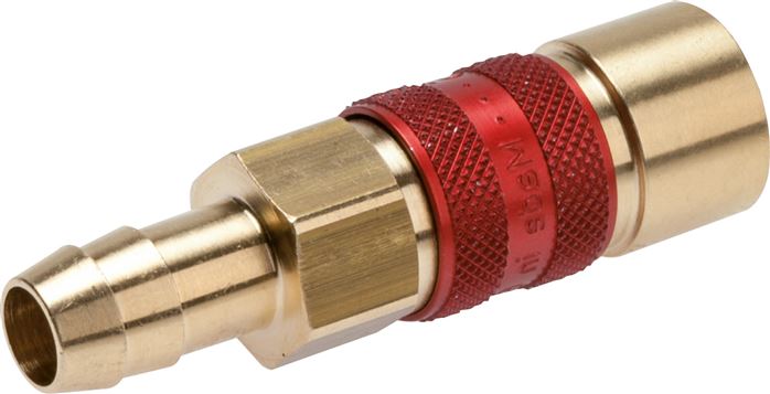Schnellkupplung (NW5) 9 (3/8")mm Schlauch, grün, Kreis Ø 10,5 mm