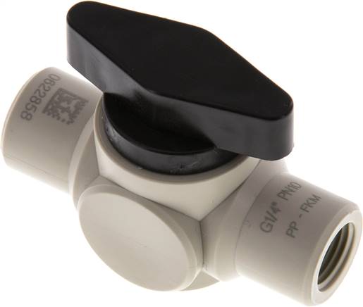 Kugelhahn, Polypropylen, G 1/4", PN 10