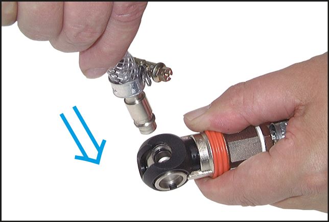 Schwenk-Sicherheits-Schnellkupplung (NW7,2) G 3/8"(IG)