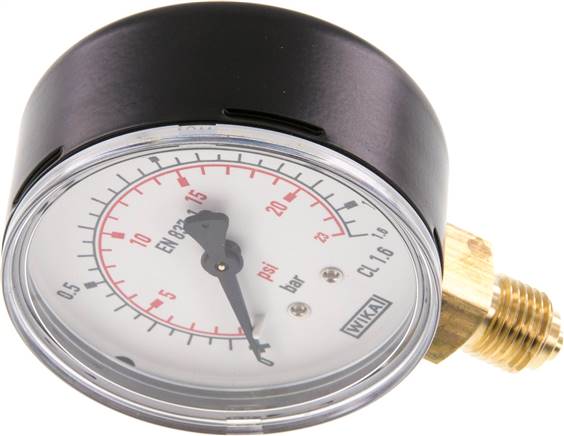 Manometer senkrecht (ST/Ms), 63mm, 0 - 1,6 bar, G 1/4"