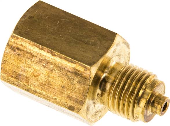 Manom.-Reduzierung G 1/4"(AG)-G 3/8"(IG). Messing, 37mm