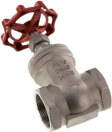 Muffen-Absperrschieber, Edelstahl, G 1-1/2", PN 16