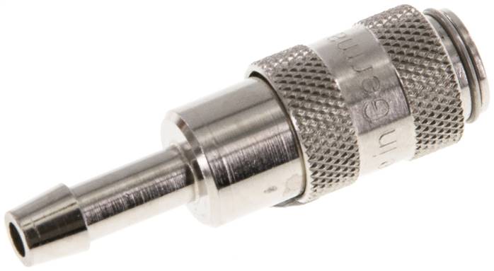 Schnellkupplung (NW2,7) 4mm Schlauch, Messing vernickelt