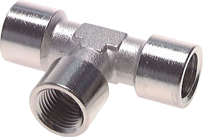 T-Stück G 3/8" (IG), Messing vernickelt