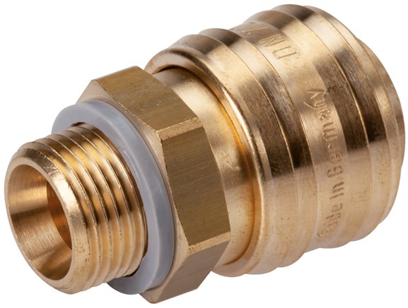 Schnellkupplung (NW7,2) G 1/4"(AG), Messing, für Stecker beidseitig absperrend