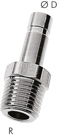 Einschraubtülle NPT 1/8"-8mm Stecknip., Baureihe Edelstahl (NPT)