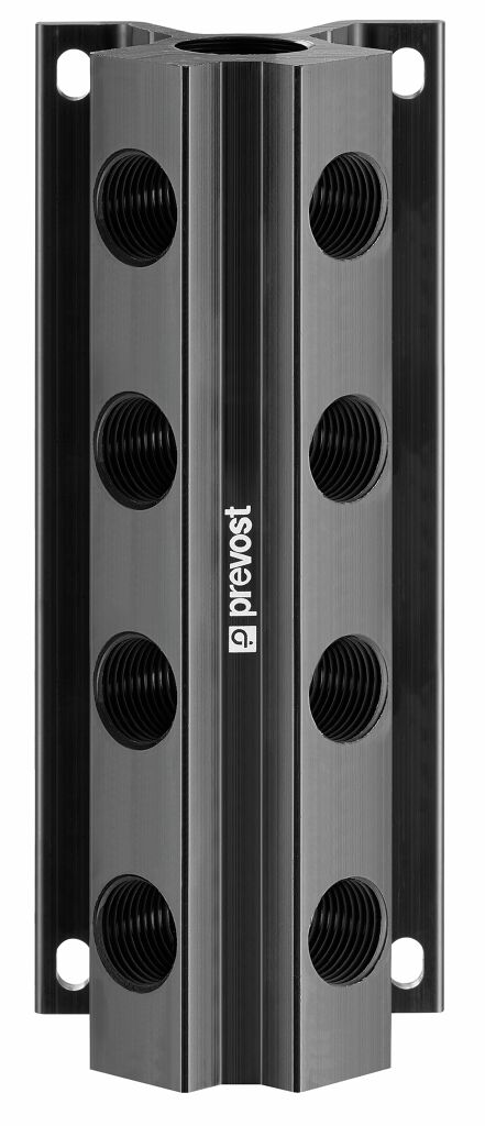 PREVOST-Wandverteilung Eingang mit IG BSPP = G 3/4  Ausgang mit IG BSPP = G 1/2  | Ausgangzahl = 8