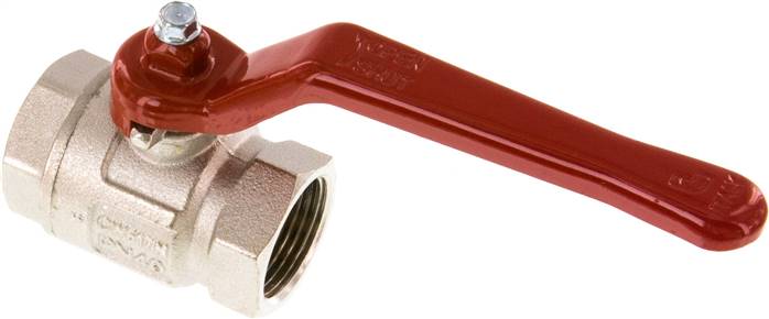 Messing-Kugelhahn, kurz, G 3/4", -0,9 bis 40 bar, voller Durchgang