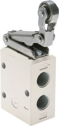 3/2-Wege Endschalter G 1/4", Stahl-Leerrücklaufrolle (kugelgelagert)