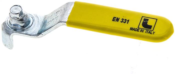 Kombigriff-gelb, Größe 1, Flachstahl (Stahl verzinkt mit Kunststoffüberzug)