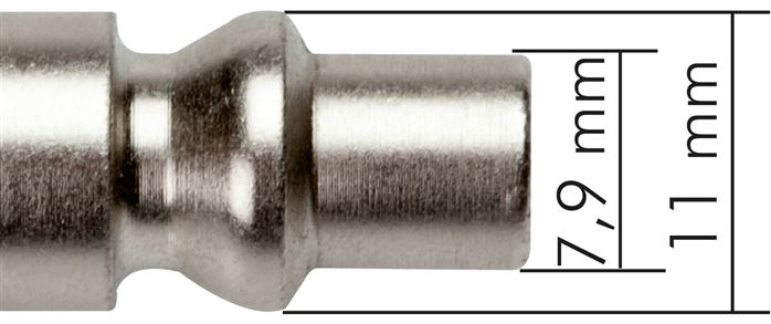 Kupplungsstecker (ARO/ORION) G 1/2"(IG), Stahl gehärtet & vernickelt, NW 5,5