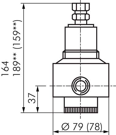 Druckregler, 1.4404, G 1/2", 3 - 50bar (nicht rücksteuerbar)